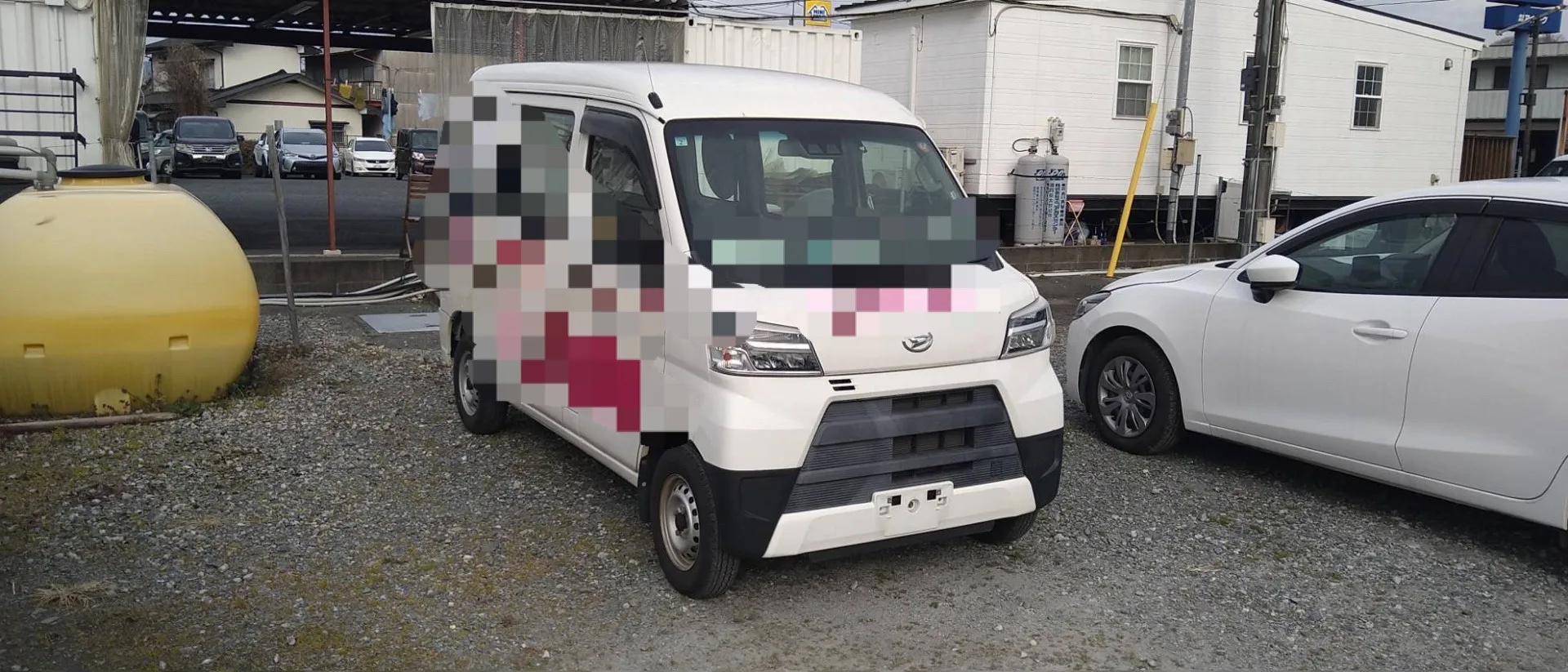 ハイゼット ステッカー剥がし・看板剥離作業